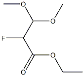 2-Fluoro-3,3-dimethoxypropanoic acid ethyl ester Struktur