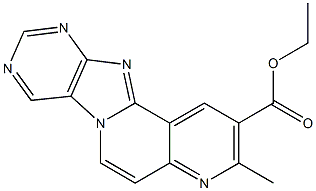 3-Methyl-4,6a,8,10,11-pentaaza-6aH-benzo[a]fluorene-2-carboxylic acid ethyl ester Struktur