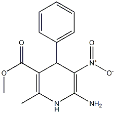 6-Amino-1,4-dihydro-2-methyl-5-nitro-4-[phenyl]nicotinic acid methyl ester Struktur