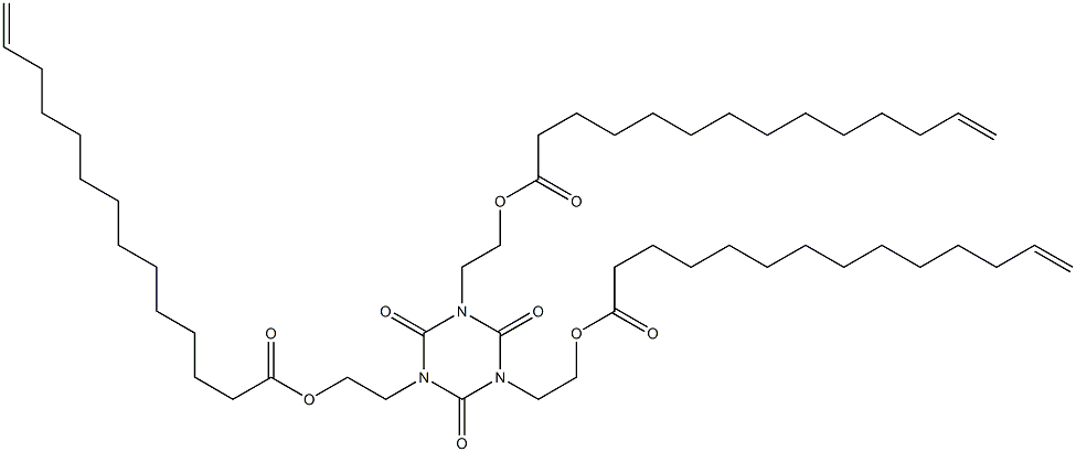 1,3,5-Tris[2-(13-tetradecenoyloxy)ethyl]hexahydro-1,3,5-triazine-2,4,6-trione Struktur