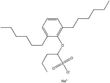 1-(2,6-Dihexylphenoxy)butane-1-sulfonic acid sodium salt Struktur