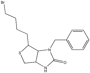 1-Benzyl-6-(4-bromobutyl)hexahydro-1H-thieno[3,4-d]imidazol-2-one Struktur