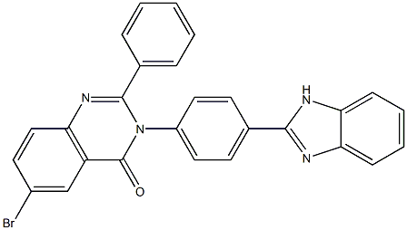 3-[4-(1H-Benzimidazol-2-yl)phenyl]-6-bromo-2-phenylquinazolin-4(3H)-one Struktur