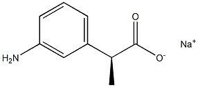 [S,(+)]-2-(m-Aminophenyl)propionic acid sodium salt Struktur