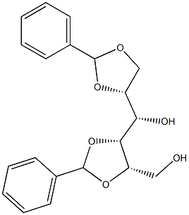 1-O,2-O:4-O,5-O-Dibenzylidene-L-glucitol Struktur