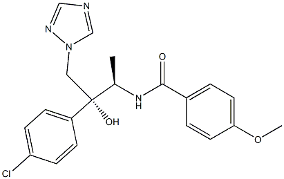 N-[(1R,2R)-2-(4-Chlorophenyl)-2-hydroxy-1-methyl-3-(1H-1,2,4-triazol-1-yl)propyl]4-methoxybenzamide Struktur