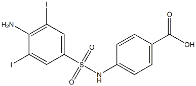 4-[(4-Amino-3,5-diiodophenyl)sulfonylamino]benzoic acid Struktur