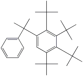 2-(2,3,4,5-Tetra-tert-butylphenyl)-2-phenylpropane Struktur