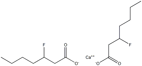 Bis(3-fluoroheptanoic acid)calcium salt Struktur