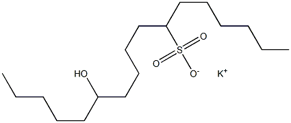 12-Hydroxyheptadecane-7-sulfonic acid potassium salt Struktur