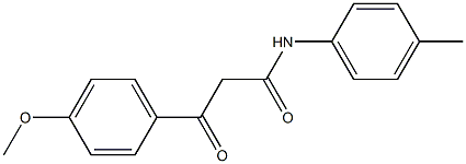 N-(4-Methylphenyl)-3-(4-methoxyphenyl)-3-oxopropionamide Struktur