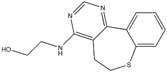 2-[(5,6-Dihydro[1]benzothiepino[5,4-d]pyrimidin)-4-ylamino]ethanol Struktur