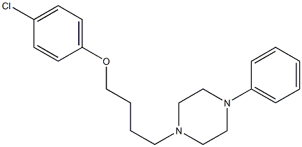 1-[4-(4-Chlorophenoxy)butyl]-4-phenylpiperazine Struktur