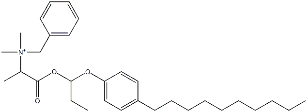 N,N-Dimethyl-N-benzyl-N-[1-[[1-(4-decylphenyloxy)propyl]oxycarbonyl]ethyl]aminium Struktur