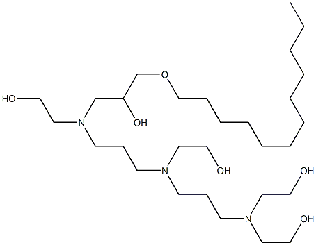 3,7,11-Tris(2-hydroxyethyl)-15-oxa-3,7,11-triazaheptacosane-1,13-diol Struktur