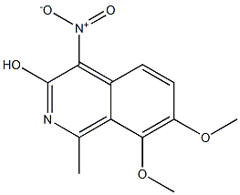 7,8-Dimethoxy-1-methyl-4-nitroisoquinolin-3-ol Struktur