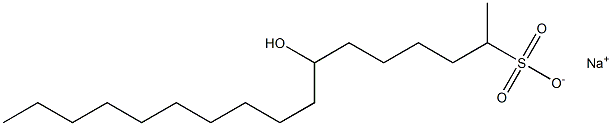 7-Hydroxyheptadecane-2-sulfonic acid sodium salt Struktur