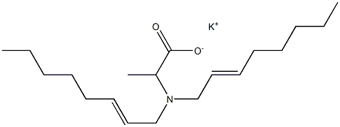 2-[Di(2-octenyl)amino]propanoic acid potassium salt Struktur