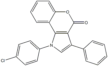 1-(4-Chlorophenyl)-3-phenyl[1]benzopyrano[4,3-b]pyrrol-4(1H)-one Struktur