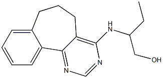 6,7-Dihydro-4-(1-hydroxymethylpropylamino)-5H-benzo[6,7]cyclohepta[1,2-d]pyrimidine Struktur