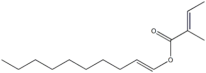 (E)-2-Methyl-2-butenoic acid 1-decenyl ester Struktur