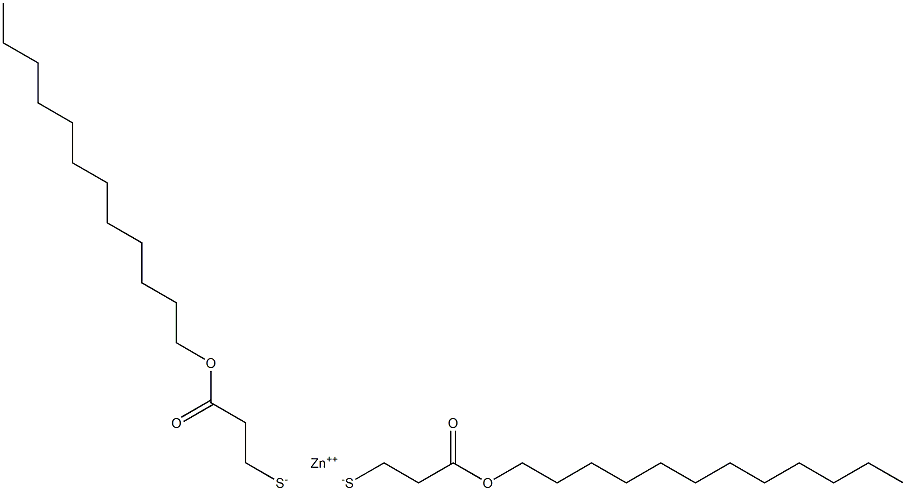 Zinc bis[2-(dodecyloxycarbonyl)ethanethiolate] Struktur