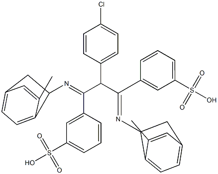 3,3'-[4-Chlorophenylmethylenebis[2-methyl-4,1-phenylene(ethylimino)methylene]]bis(benzenesulfonic acid) Struktur