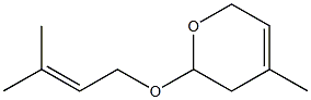 6-(3-Methyl-2-butenyloxy)-4-methyl-5,6-dihydro-2H-pyran Struktur