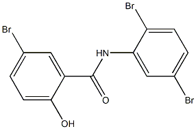 2',5,5'-Tribromo-2-hydroxybenzanilide Struktur