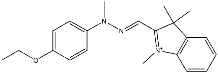 2-[[2-(4-Ethoxyphenyl)-2-methylhydrazono]methyl]-1,3,3-trimethyl-3H-indolium Struktur