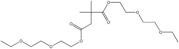 2,2-Dimethylsuccinic acid bis[2-(2-ethoxyethoxy)ethyl] ester Struktur