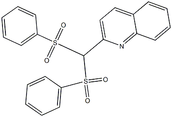 2-[Bis(phenylsulfonyl)methyl]quinoline Struktur