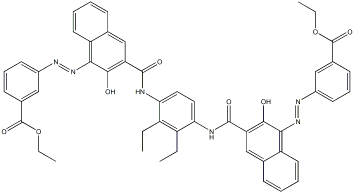 N,N'-(2,3-Diethyl-1,4-phenylene)bis[4-[[3-(ethoxycarbonyl)phenyl]azo]-3-hydroxy-2-naphthalenecarboxamide] Struktur