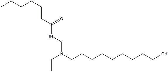 N-[[N-Ethyl-N-(9-hydroxynonyl)amino]methyl]-2-heptenamide Struktur