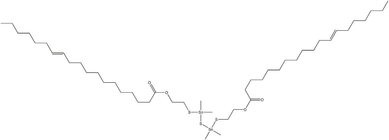 Bis[dimethyl[[2-(11-octadecenylcarbonyloxy)ethyl]thio]stannyl] sulfide Struktur