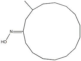 (-)-3-Methylcyclopentadecanone oxime Struktur