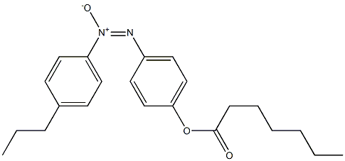 Heptanoic acid p-(p-propylphenyl-ONN-azoxy)phenyl ester Struktur