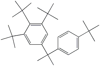 2-(3,4,5-Tri-tert-butylphenyl)-2-(4-tert-butylphenyl)propane Struktur