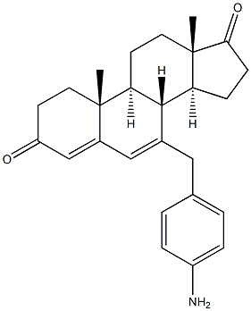 7-(4-Aminobenzyl)-4,6-androstadiene-3,17-dione Struktur