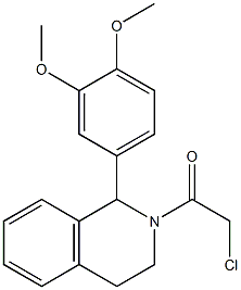 1-(3,4-Dimethoxyphenyl)-2-(chloroacetyl)-1,2,3,4-tetrahydroisoquinoline Struktur