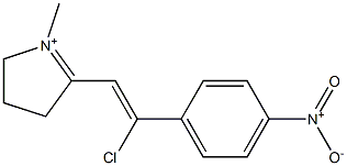 1-Methyl-2-[2-chloro-2-(4-nitrophenyl)ethenyl]1-pyrroline-1-ium Struktur