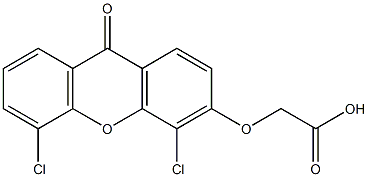 (9-Oxo-4,5-dichloro-9H-xanthen-3-yloxy)acetic acid Struktur