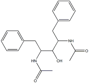 N,N'-[(1S,3S)-1,3-Dibenzyl-2-hydroxy-1,3-propanediyl]bis[acetamide] Struktur