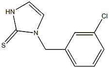 1-(3-Chlorobenzyl)-1,3-dihydro-2H-imidazole-2-thione Struktur