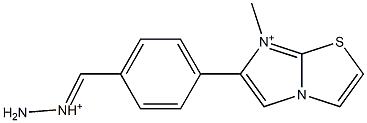 7-Methyl-6-[4-(aminoiminiomethyl)phenyl]imidazo[2,1-b]thiazol-7-ium Struktur