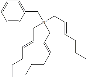 Tri(2-hexenyl)benzylaminium Struktur