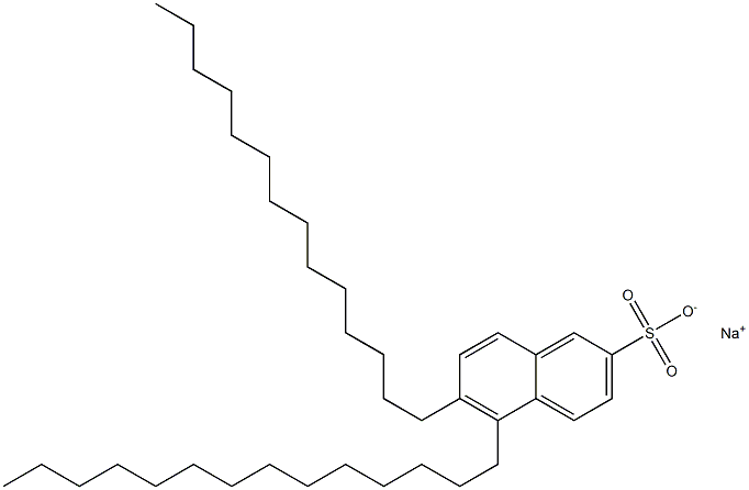 5,6-Ditetradecyl-2-naphthalenesulfonic acid sodium salt Struktur