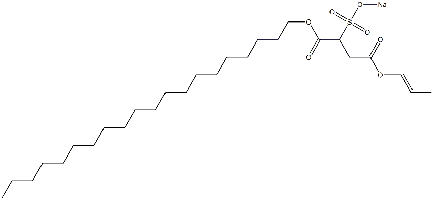 2-(Sodiosulfo)succinic acid 1-icosyl 4-(1-propenyl) ester Struktur