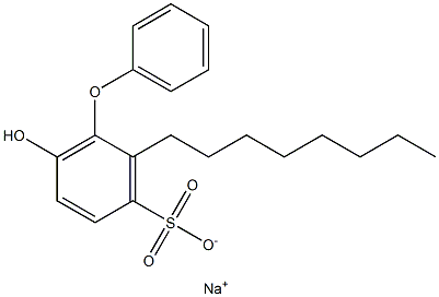 6-Hydroxy-2-octyl[oxybisbenzene]-3-sulfonic acid sodium salt Struktur