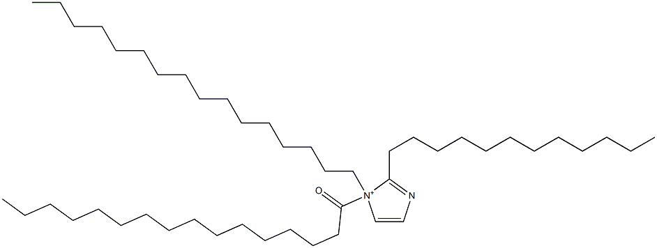 2-Dodecyl-1-hexadecyl-1-hexadecanoyl-1H-imidazol-1-ium Struktur